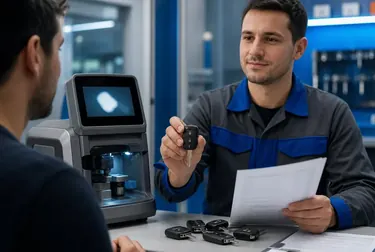 Chaveiro criando uma chave codificada em Pouso Alegre.